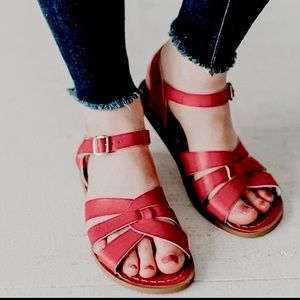 Salt Water Sandals by Hoy | Shoes | Saltwater Sandals Red 6 Womens |  Poshmark